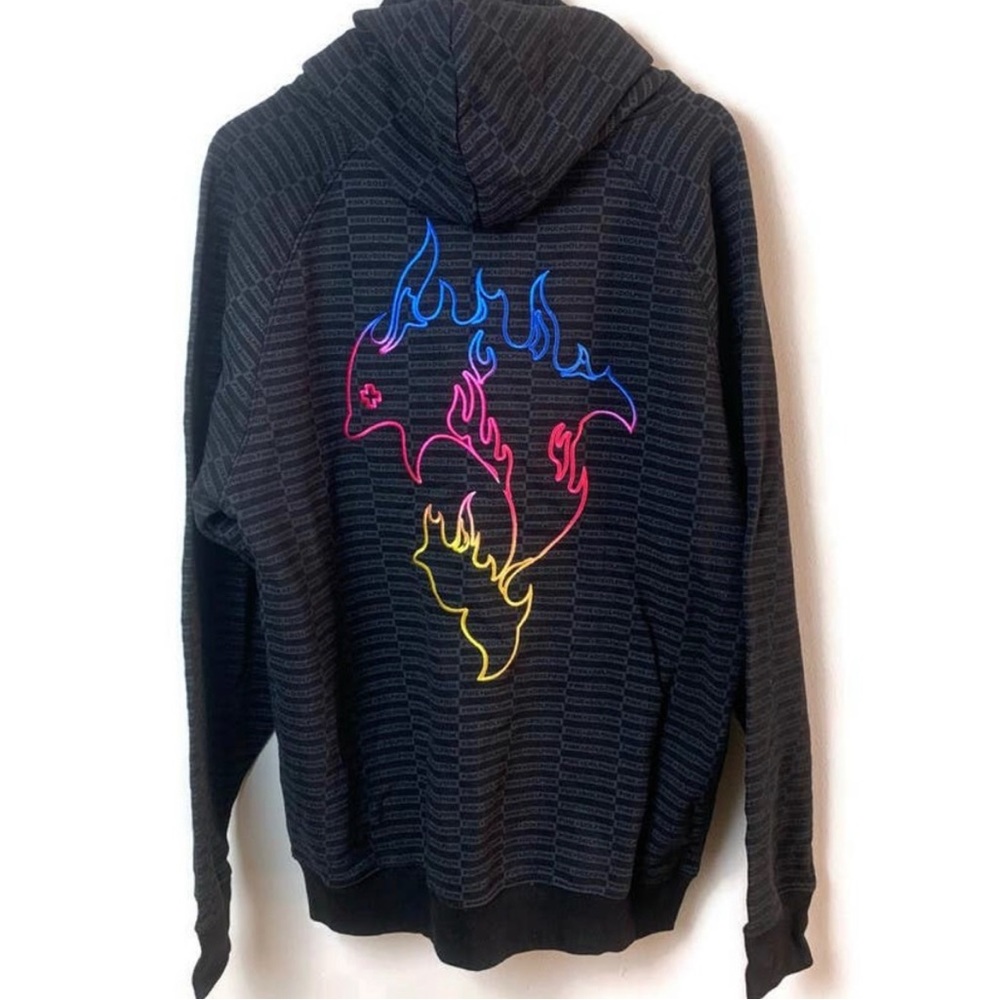 PINK DOLPHIN 100% Cotton Pullover Hoodie. Size Large.